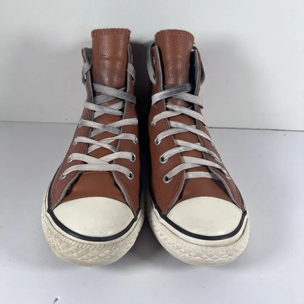 Converse Chuck Taylor All Star Wool Lined Leather Embroidered Shoes Youth Size 3